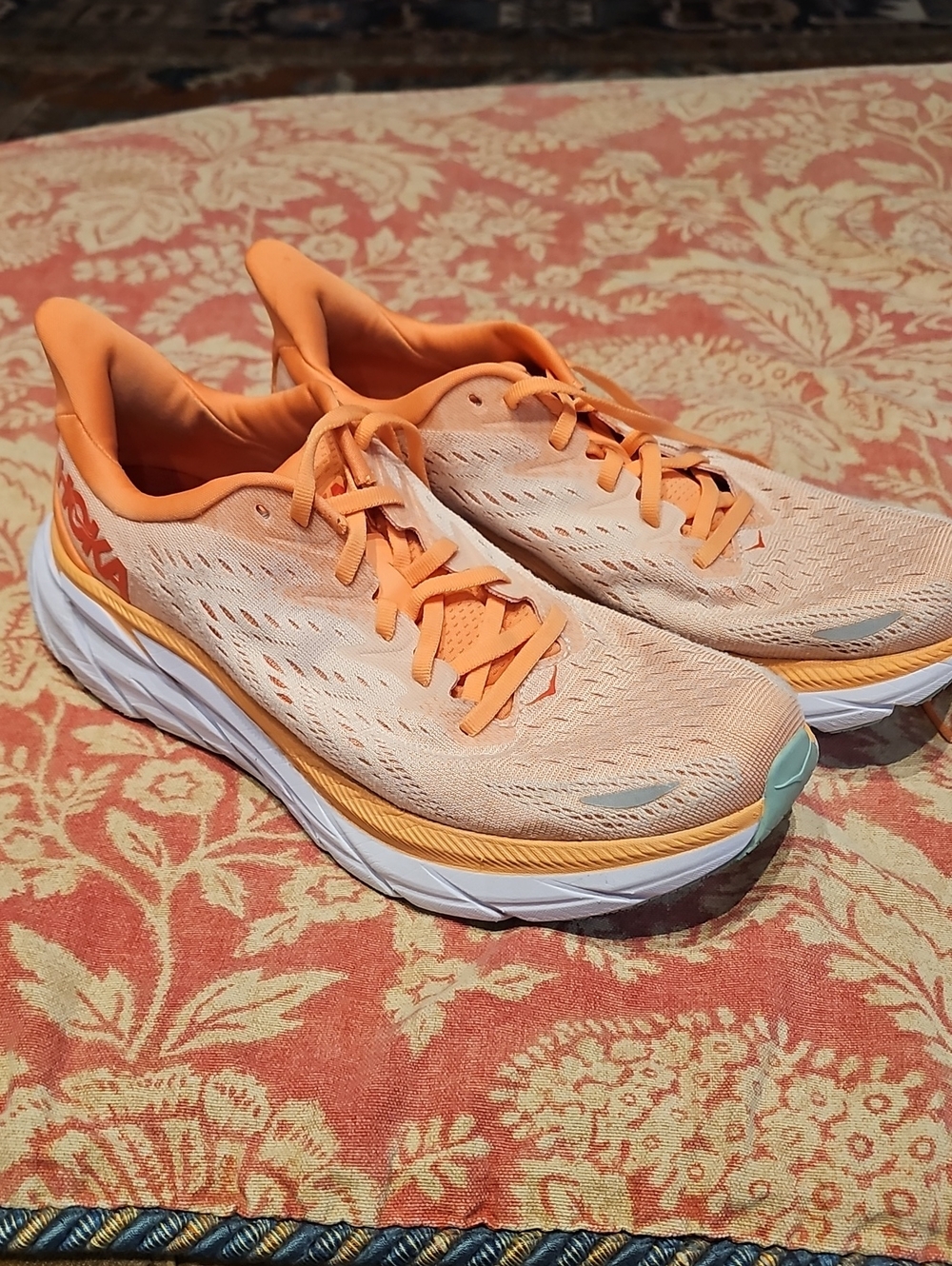 Hoka One One Women's Peach/Orange Running Sneakers